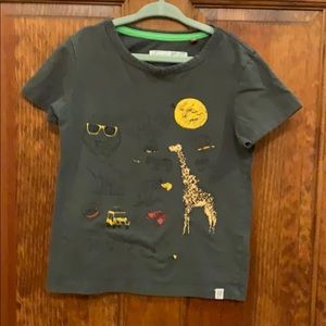 African Safari boys t-shirt giraffe rhino size 5